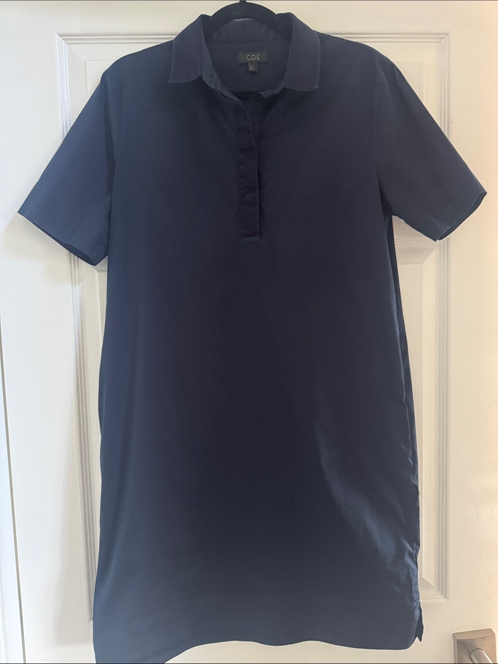 COS Navy Polo Dress with Short Sleeves - Picture 5 of 6